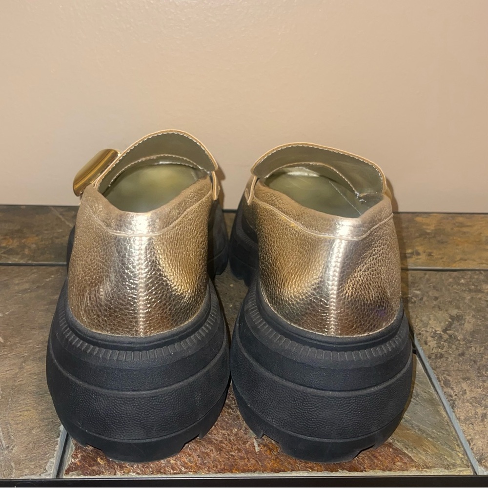 Katy Perry Collections Metallic Gold Loafers - Picture 4 of 5